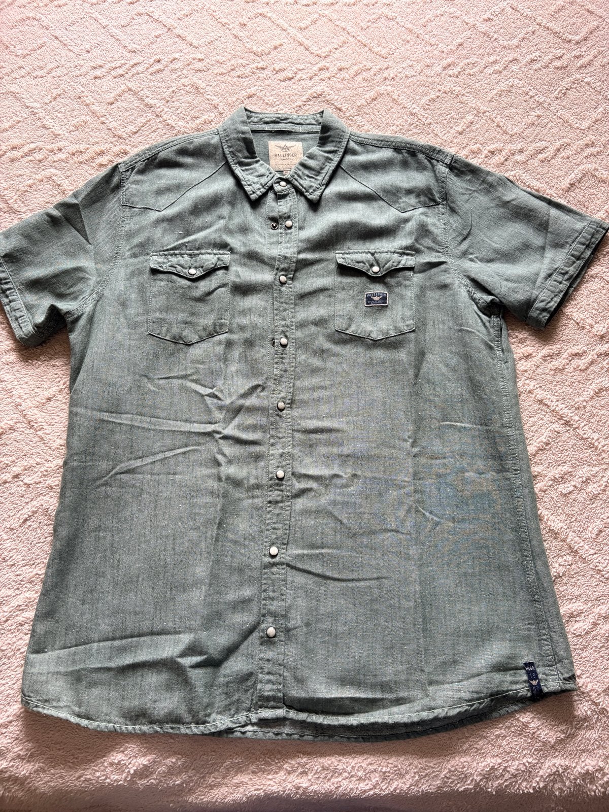 HALLINGER Expedition heren overhemd, maat 3XL, zo goed als n, Kleding | Heren, Ophalen of Verzenden, Zo goed als nieuw, Groen