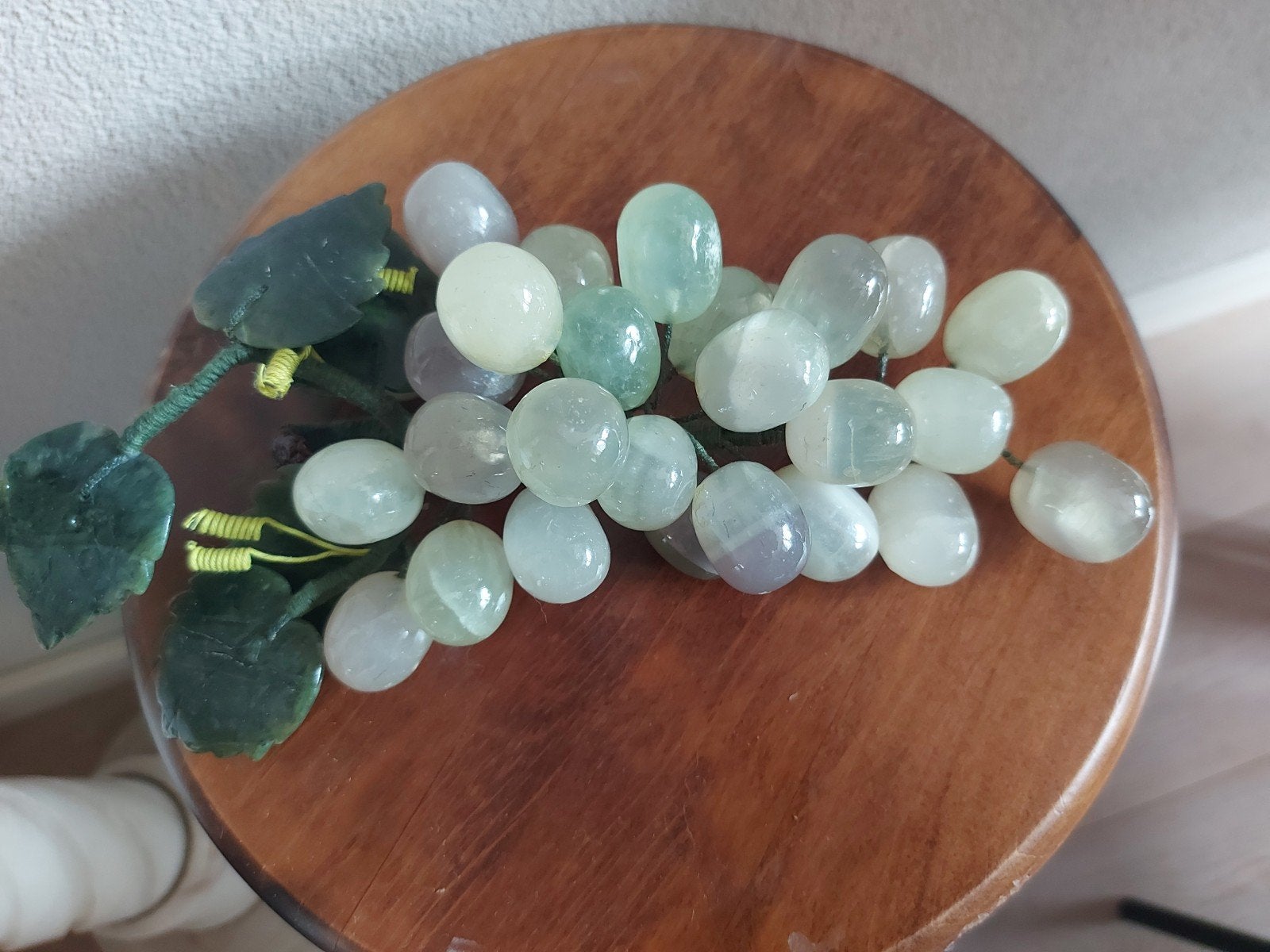 Vintage druiventros van marmer of halfedelsteen, 25 cm, Ophalen of Verzenden