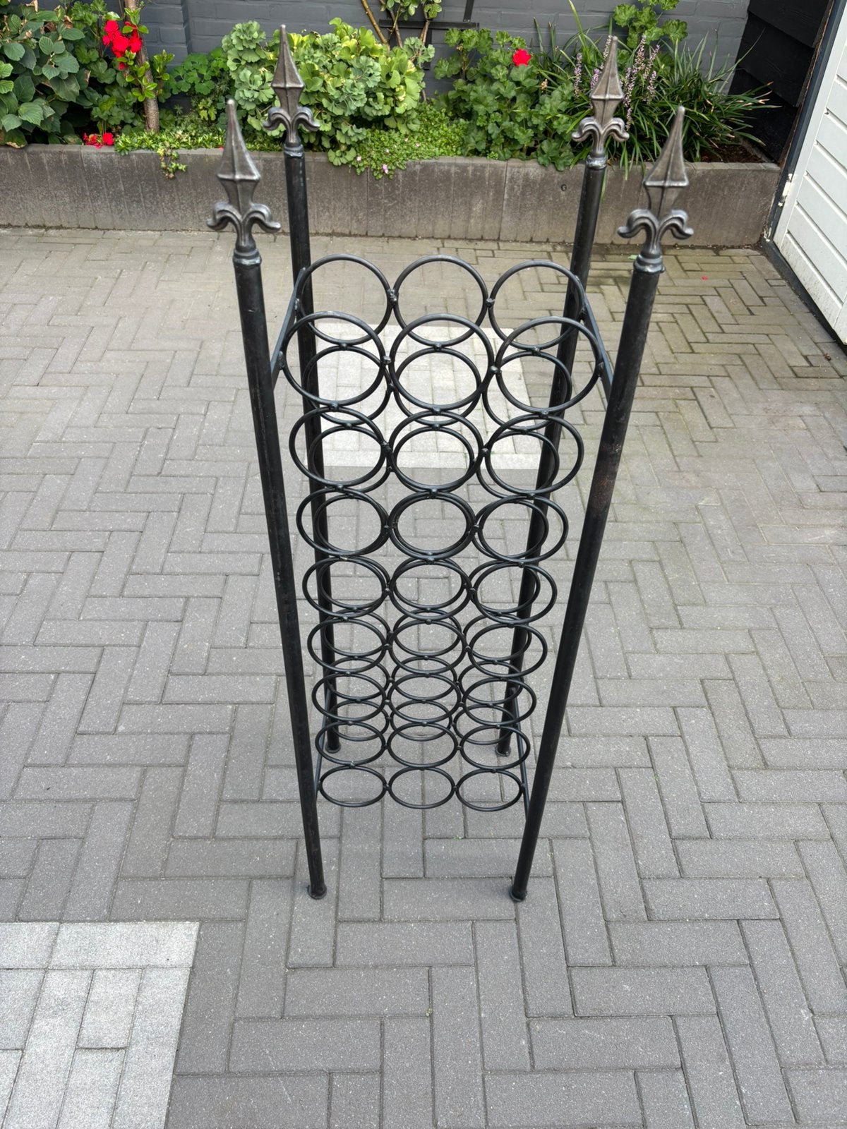 Mooi wijnrek, Ophalen, Zo goed als nieuw, Metaal, 15 tot 25 flessen