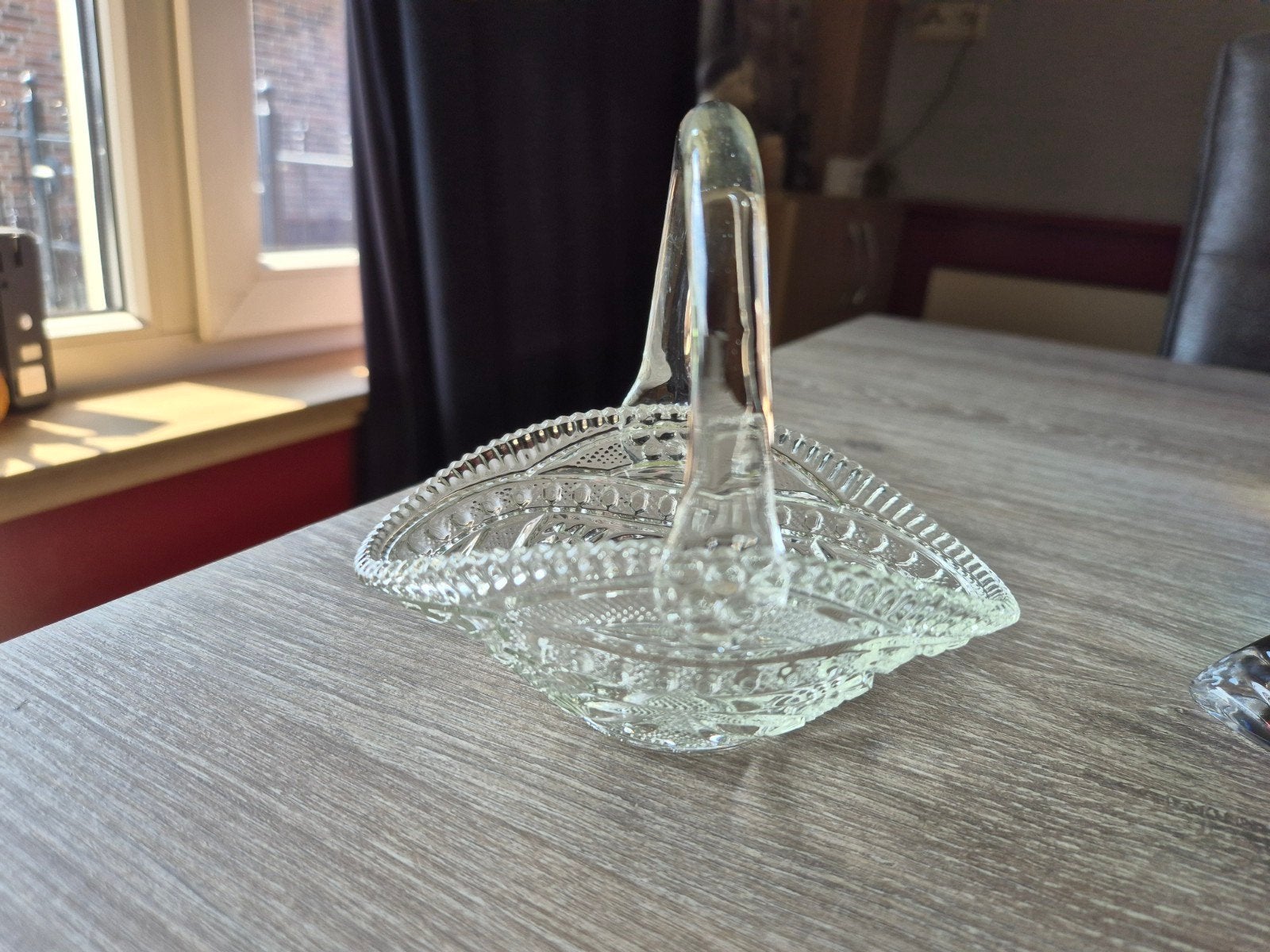 snoep schaaltje van glas, Ophalen