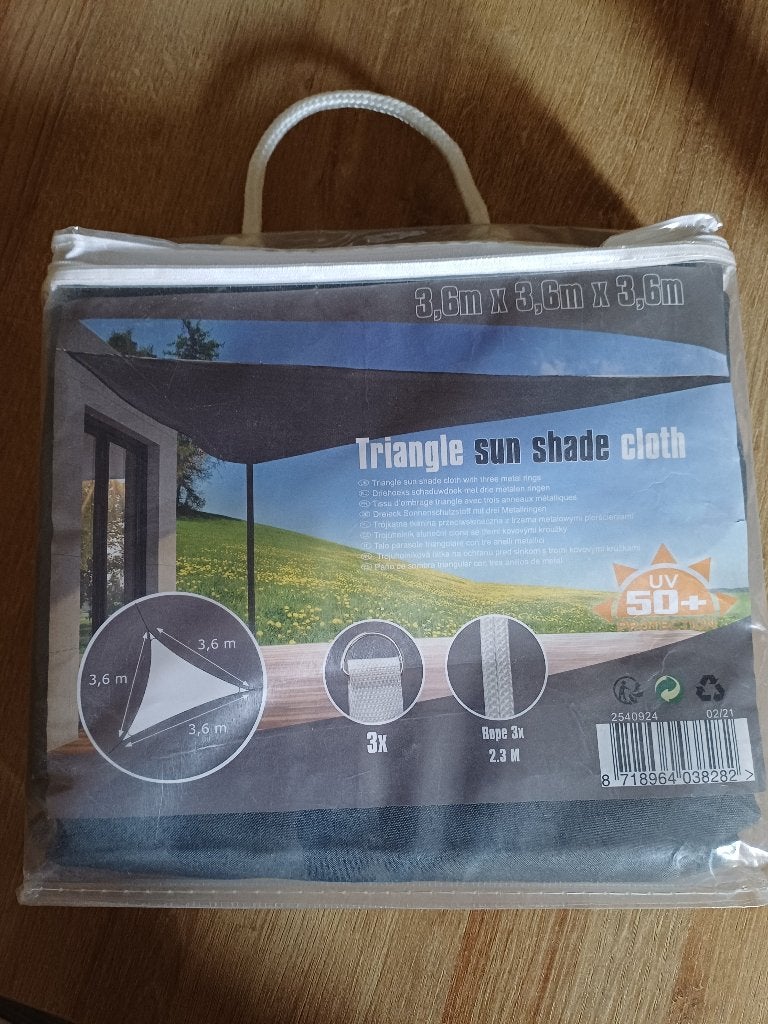 schaduwdoeken nieuw kleur grijs, Ophalen, Nieuw