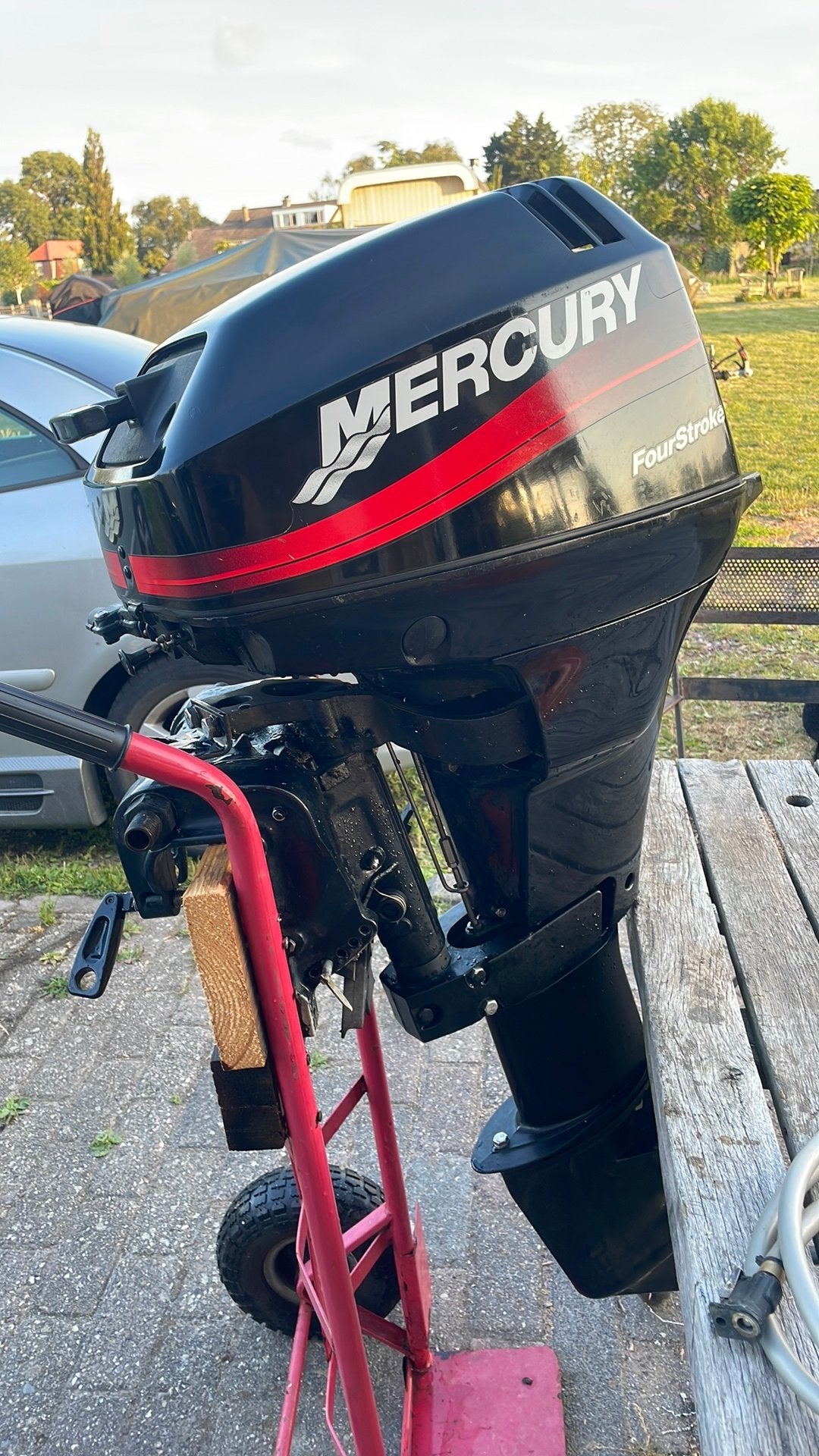 Mooie Mercury 9.9 4 takt met tank en ab., Ophalen, Zo goed als nieuw, Benzine, 5 tot 10 pk