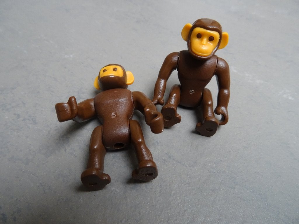 PLAYMOBIL 2 aapjes/chimpansees., Wild life, Losse onderdelen, Ophalen of Verzenden, Zo goed als nieuw