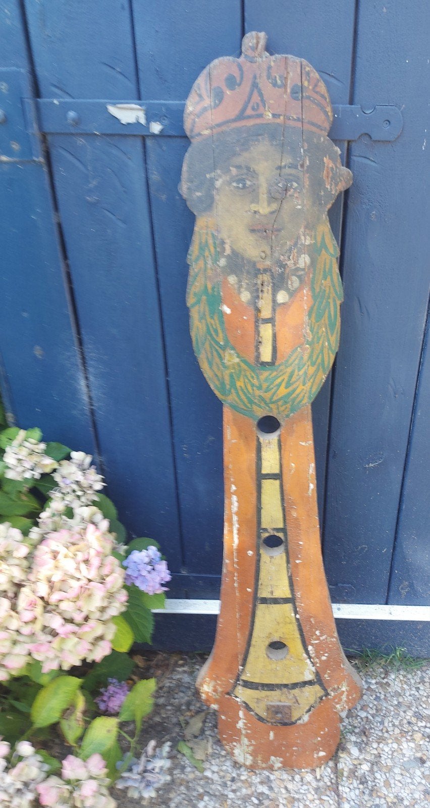 Prachtig Antiek kermis ornamen van moor,hout ca 115 cm hoog, Ophalen of Verzenden