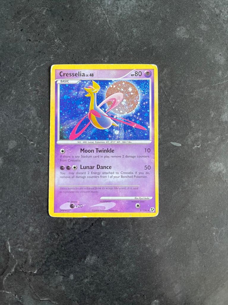 Cresselia 2/2/106 Pokémon Kaart, Ophalen of Verzenden, Gebruikt, Losse kaart