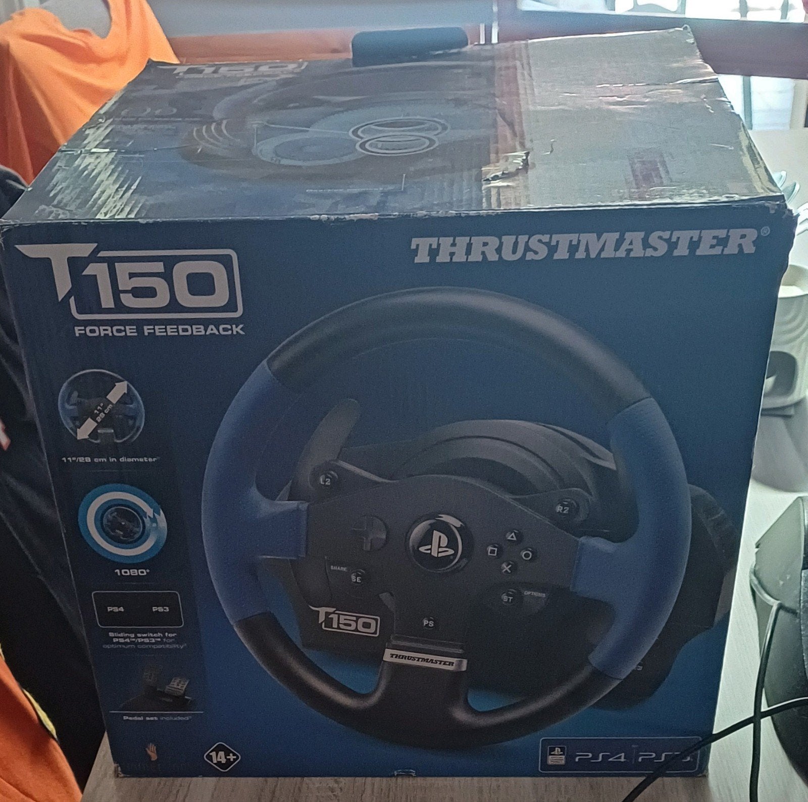 Thrustmaster t150 stuur, 1 speler, Racen en Vliegen, Ophalen of Verzenden, Zo goed als nieuw