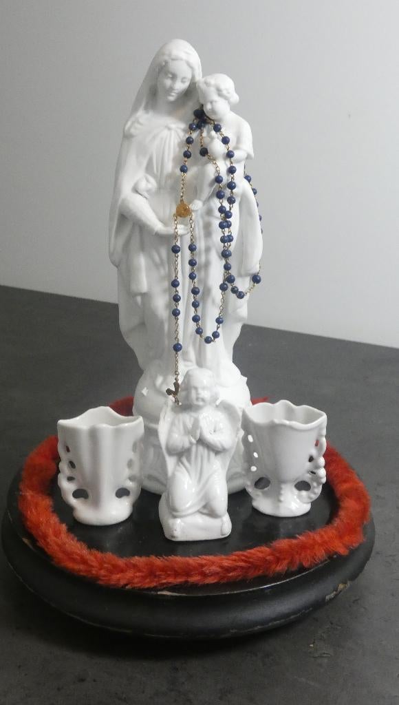 Antiek Maria beeld Frankrijk met toebehoren [9999], Ophalen
