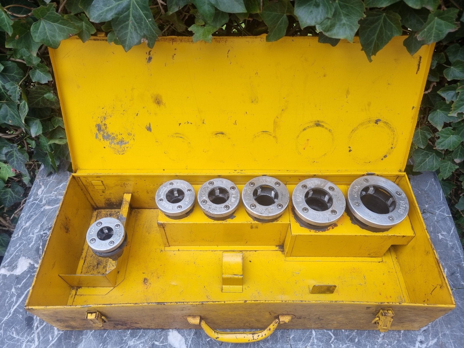 REMS pijpsnijder set met koffer - Made in West Germany, Ophalen of Verzenden, Gebruikt, Snijgereedschap, Overige merken
