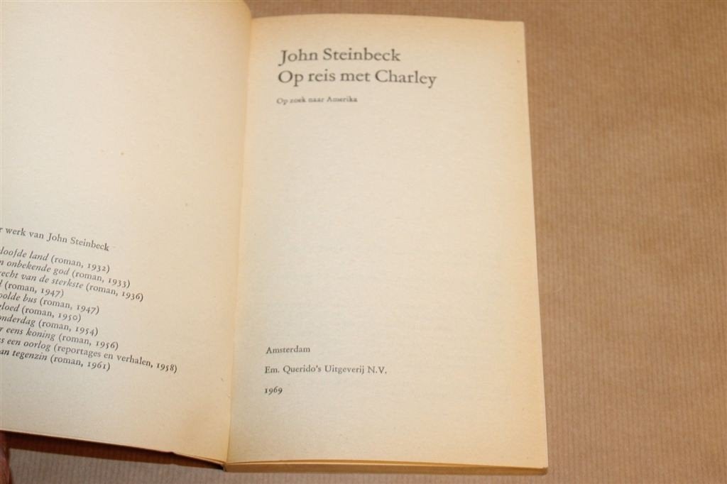 Op Reis met Charley — Steinbeck, Querido 1969, Boeken, Literatuur, Ophalen of Verzenden, Gelezen