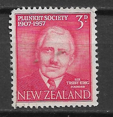 New Zealand 1957 50jr Planket Society, Ophalen of Verzenden, Gestempeld