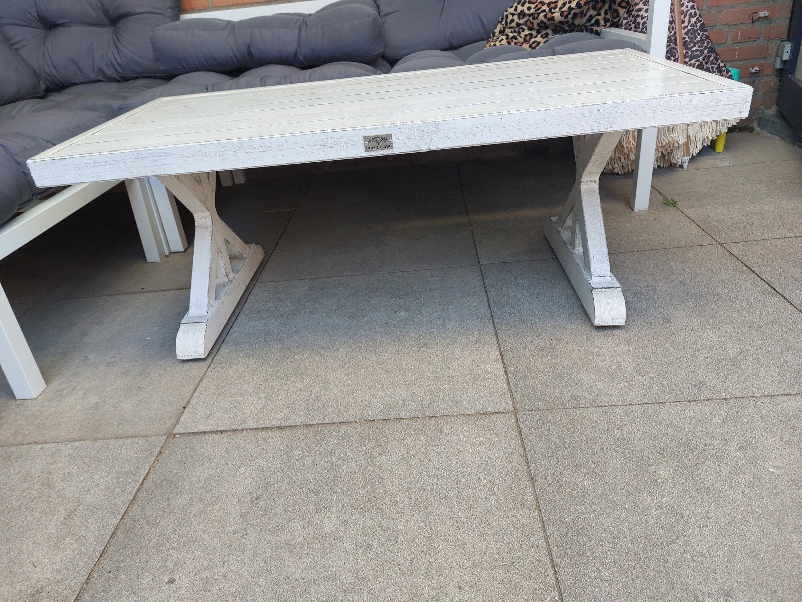 Leuke tafel, Ophalen, Zo goed als nieuw, Rechthoekig, Metaal