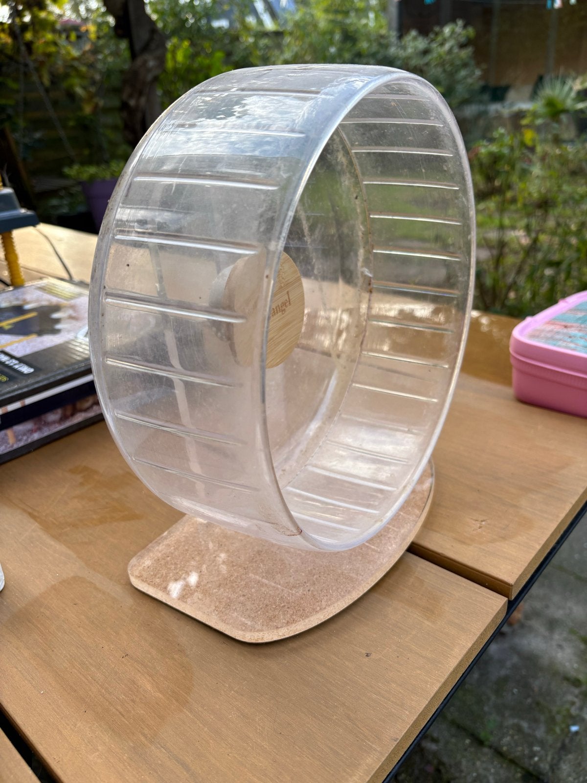 Niteangel looprad voor hamster – transparant met standaard, Dieren en Toebehoren, Ophalen, Zo goed als nieuw