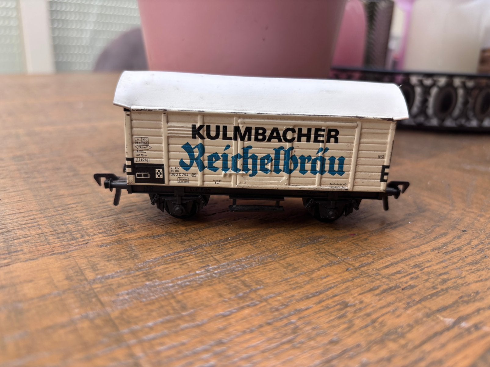 Fleischmann H0 Bierwagen Kulmbacher Reichelbräu (5046), Gebruikt, Gelijkstroom, Fleischmann, Wagon