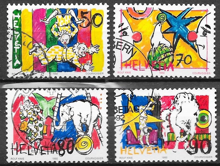 Zwitserland: Serie uit 1992   Mi.1478-1481, Ophalen of Verzenden, Gestempeld