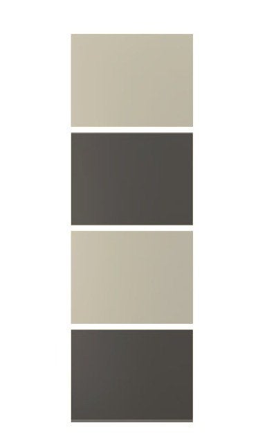 IKEA MEHAMN schuifdeurpanelen donkergrijs/grijsbeige 2 sets, Ophalen, 200 cm of meer, Nieuw, 50 tot 100 cm