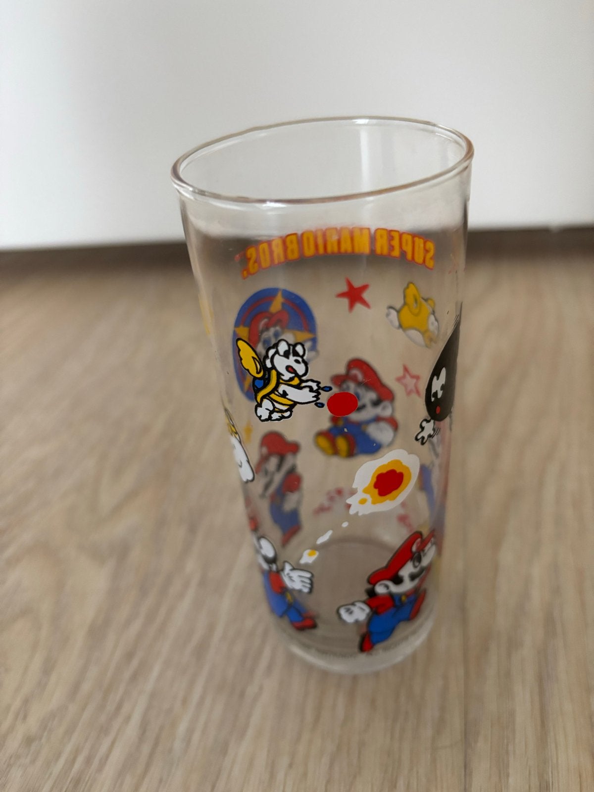 Vintage Super Mario Bros drinkglas, Ophalen of Verzenden, Gebruikt