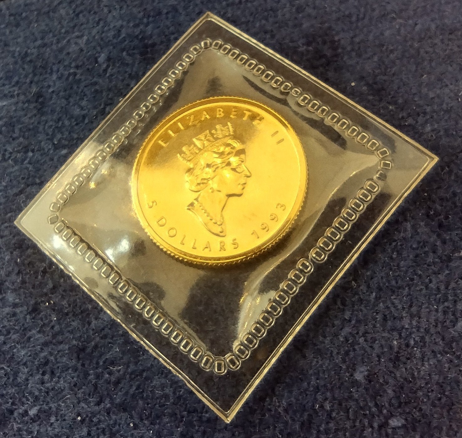 Gouden Maple Leaf 1993 – 1/10 oz – 5 Dollar – 999,9 goud, Antiek en Kunst, Ophalen, Goud