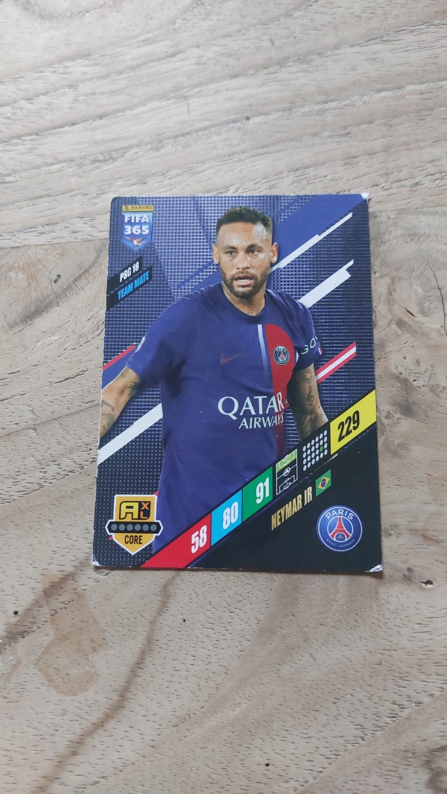 Neymar Jr. Panini FIFA 365 Team Mate PSG 18 Voetbalkaart, Ophalen of Verzenden, Gebruikt, Buitenlandse clubs, Spelerskaart