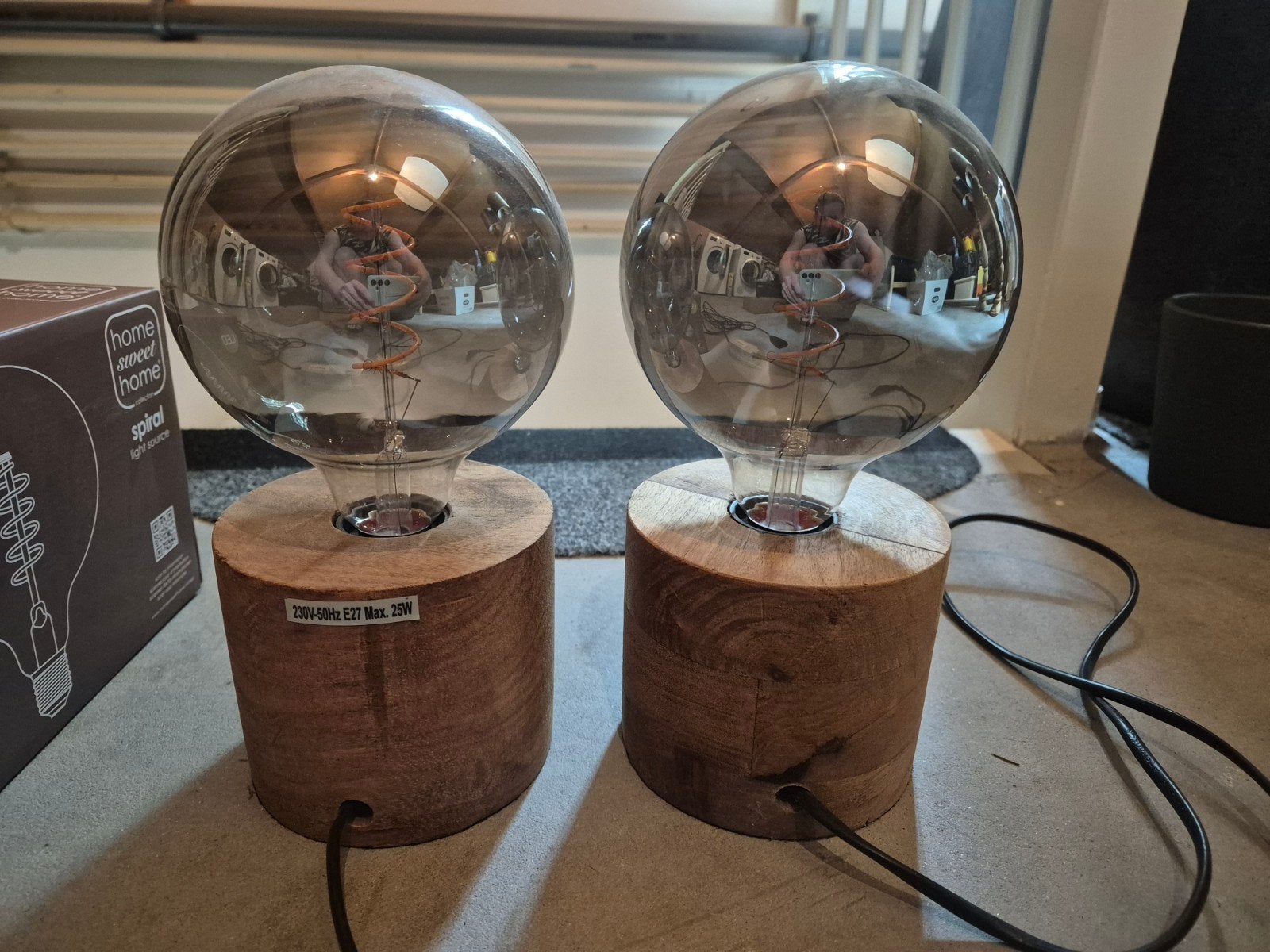 twee mooie filamentlampen, Huis en Inrichting, Lampen | Tafellampen, Ophalen, Gebruikt