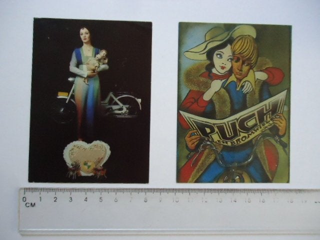 sticker Jaren 60 70 Puch brommer pop art kunst retro bromfi, Verzenden, Zo goed als nieuw