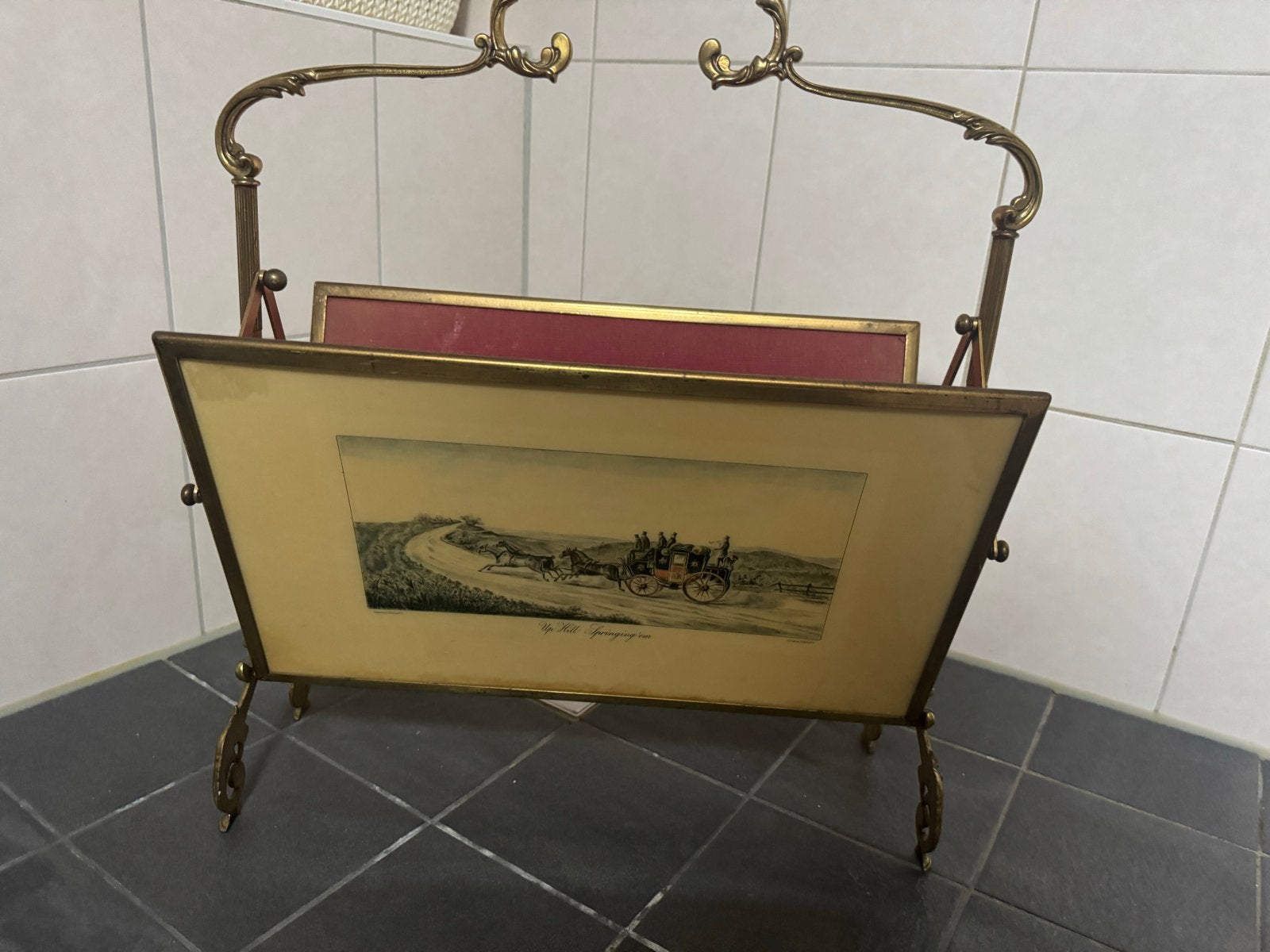 Gouden Hollywood Regency, Maison Jansen-stijl, Italië, j1950, Antiek en Kunst, Ophalen