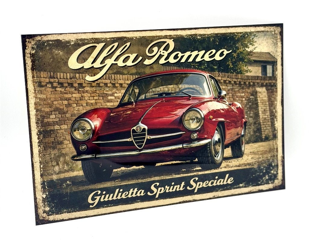 Alfa Romeo Giulietta Sprint Speciale bord | 20x30cm | nieuw, Verzamelen, Merken en Reclamevoorwerpen, Verzenden, Nieuw, Reclamebord