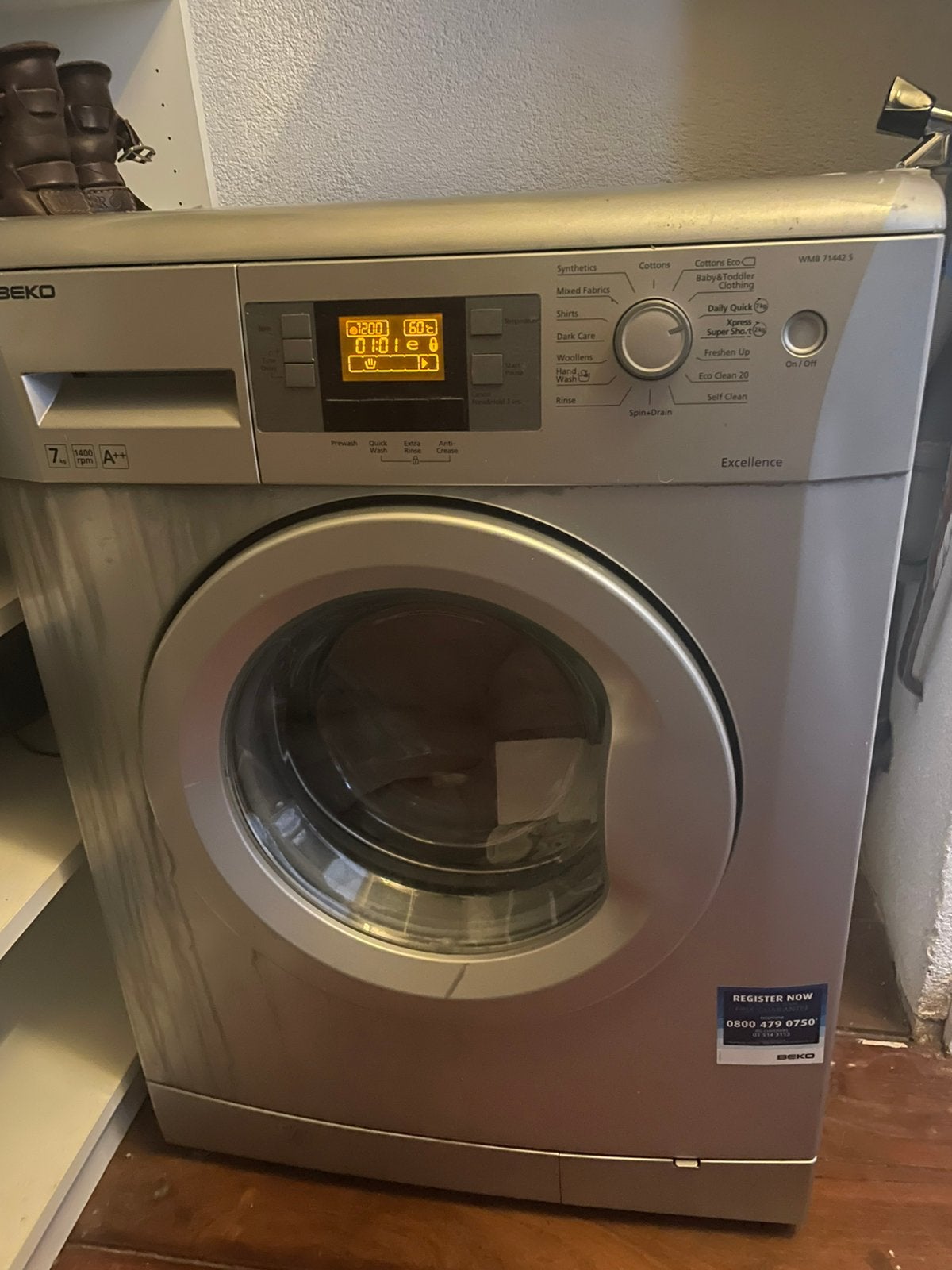Gratis ophalen 7 juli ~~> BEKO wasmachine, Ophalen, Gebruikt, Minder dan 85 cm, 1200 tot 1600 toeren