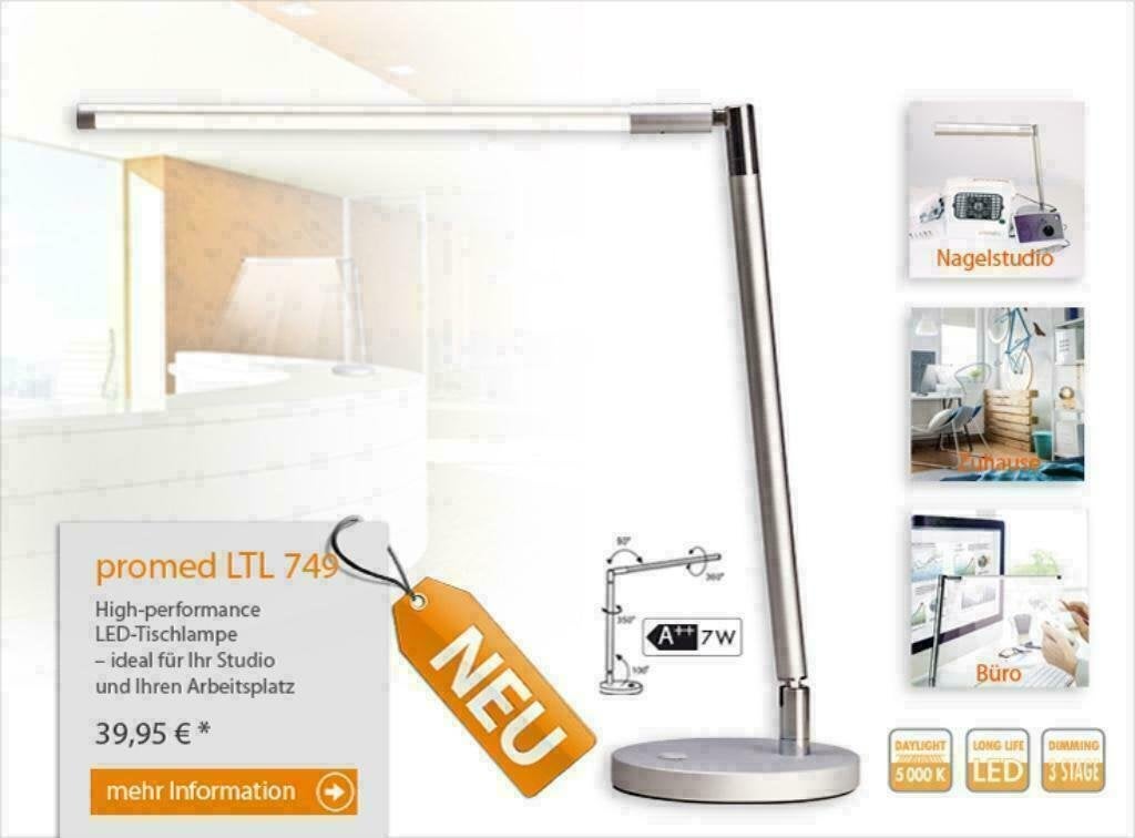 PROMED LED werkverlichting LTL 749, ZILVER, Overige kleuren, Nieuw, Ophalen of Verzenden, Handen en Nagels