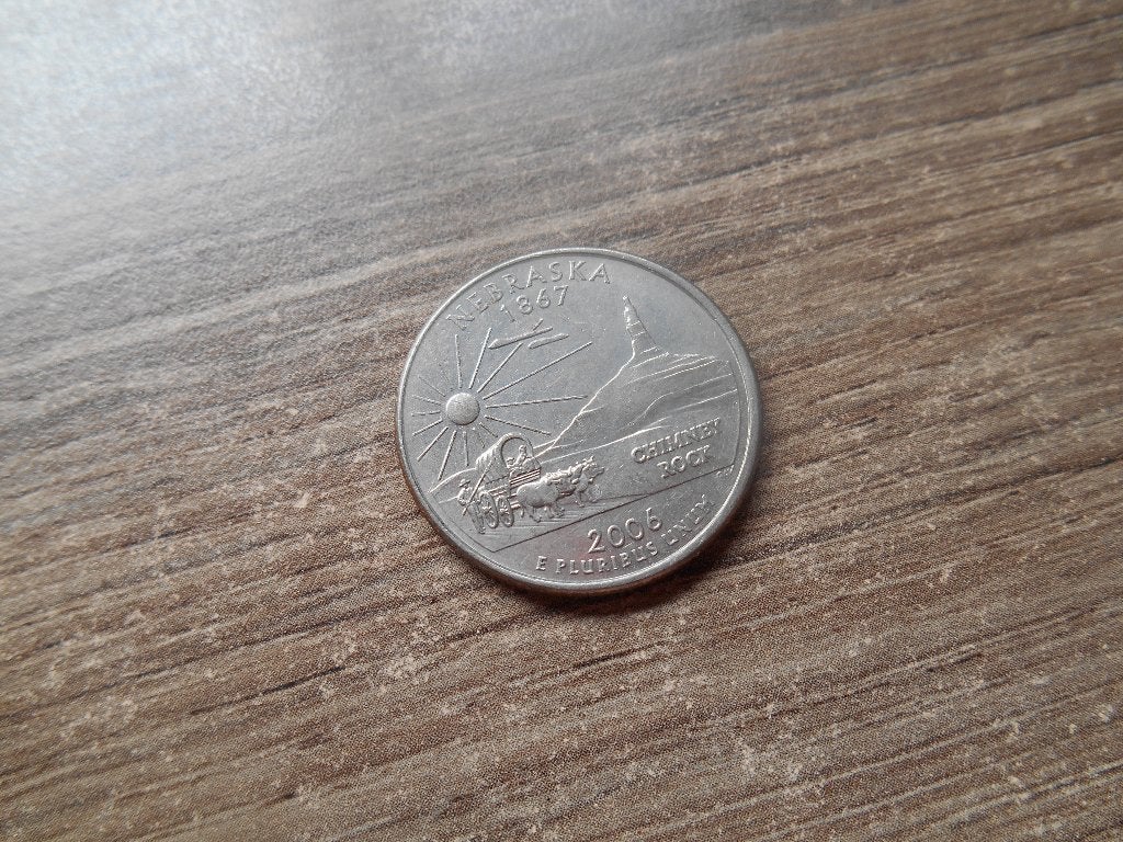 Quarter dollar USA Nebraska 2006, Ophalen of Verzenden, Noord-Amerika, Losse munt