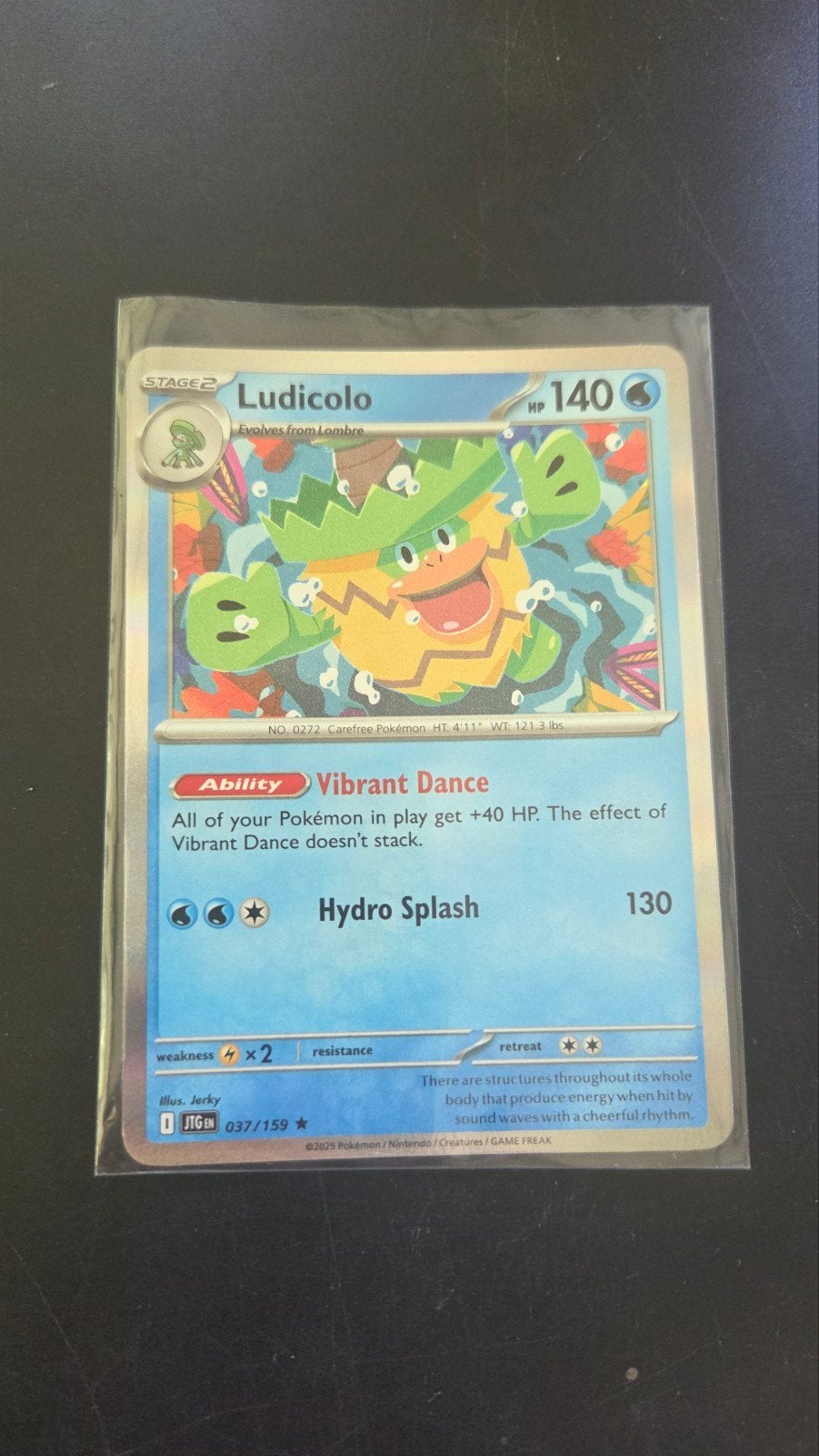 Ludicolo 037/159 Rare - Journey Together Pokémon Kaart, Verzenden, Zo goed als nieuw, Losse kaart
