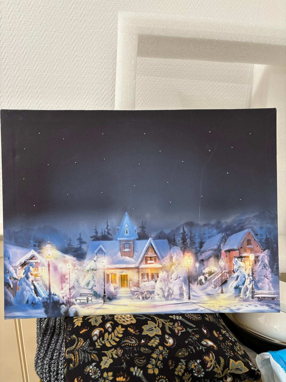 Mooi schilderij voor kerst, Diversen, Kerst, Ophalen of Verzenden, Zo goed als nieuw
