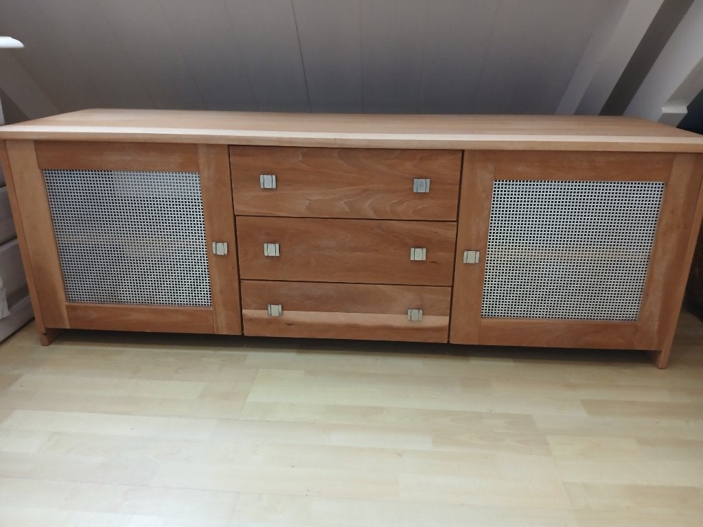 kersenhouten  lage kast, Huis en Inrichting, Kasten | Dressoirs, Ophalen, Gebruikt, Met deur(en), 150 tot 200 cm