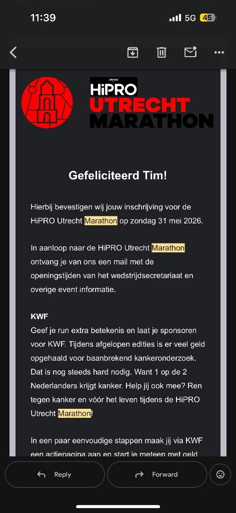 HiPro Utrecht Marathon 31 Mei (hele), Eén persoon