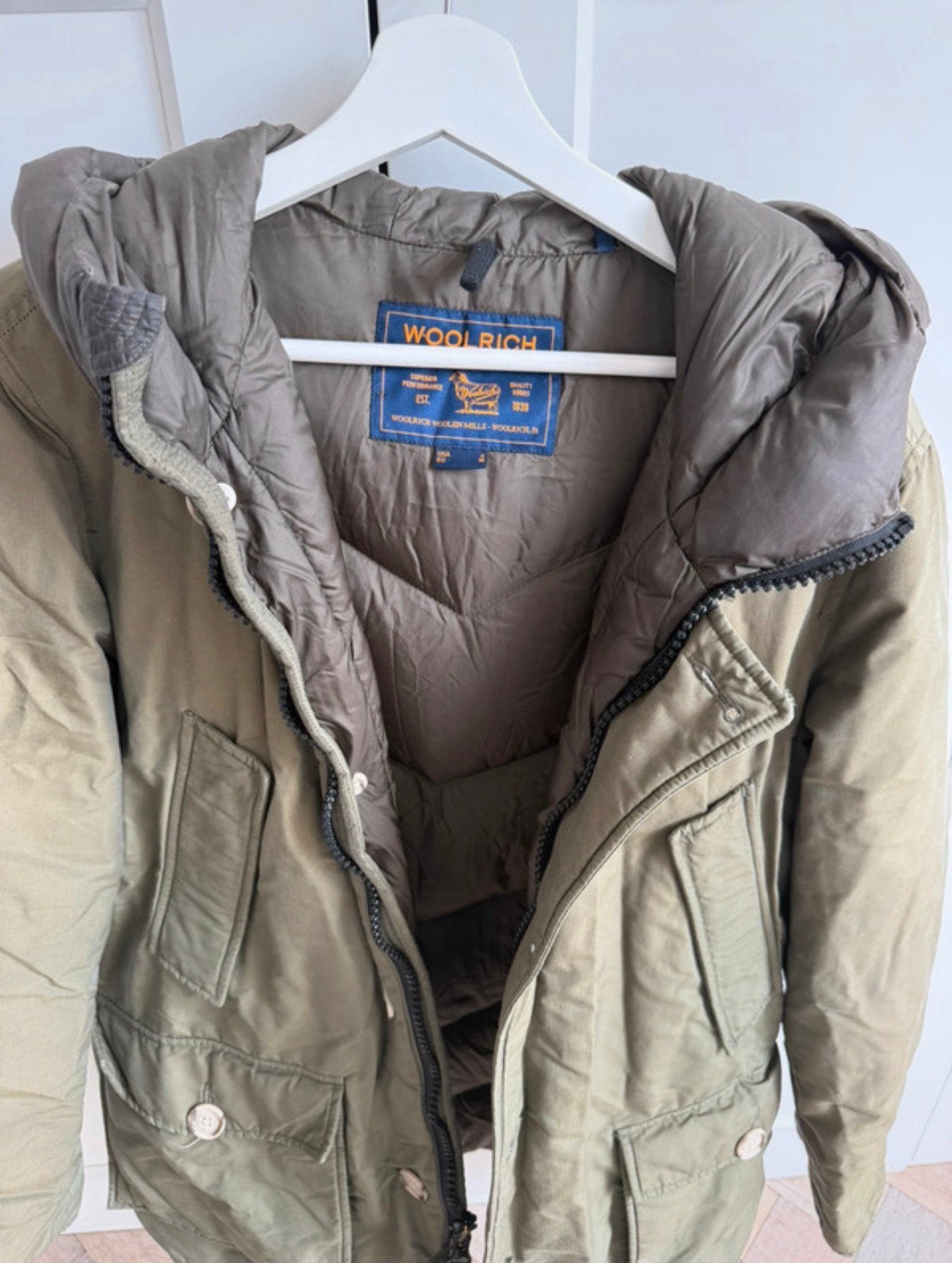 Woolrich jas, Kleding | Heren, Ophalen of Verzenden, Gedragen, Maat 48/50 (M), Groen