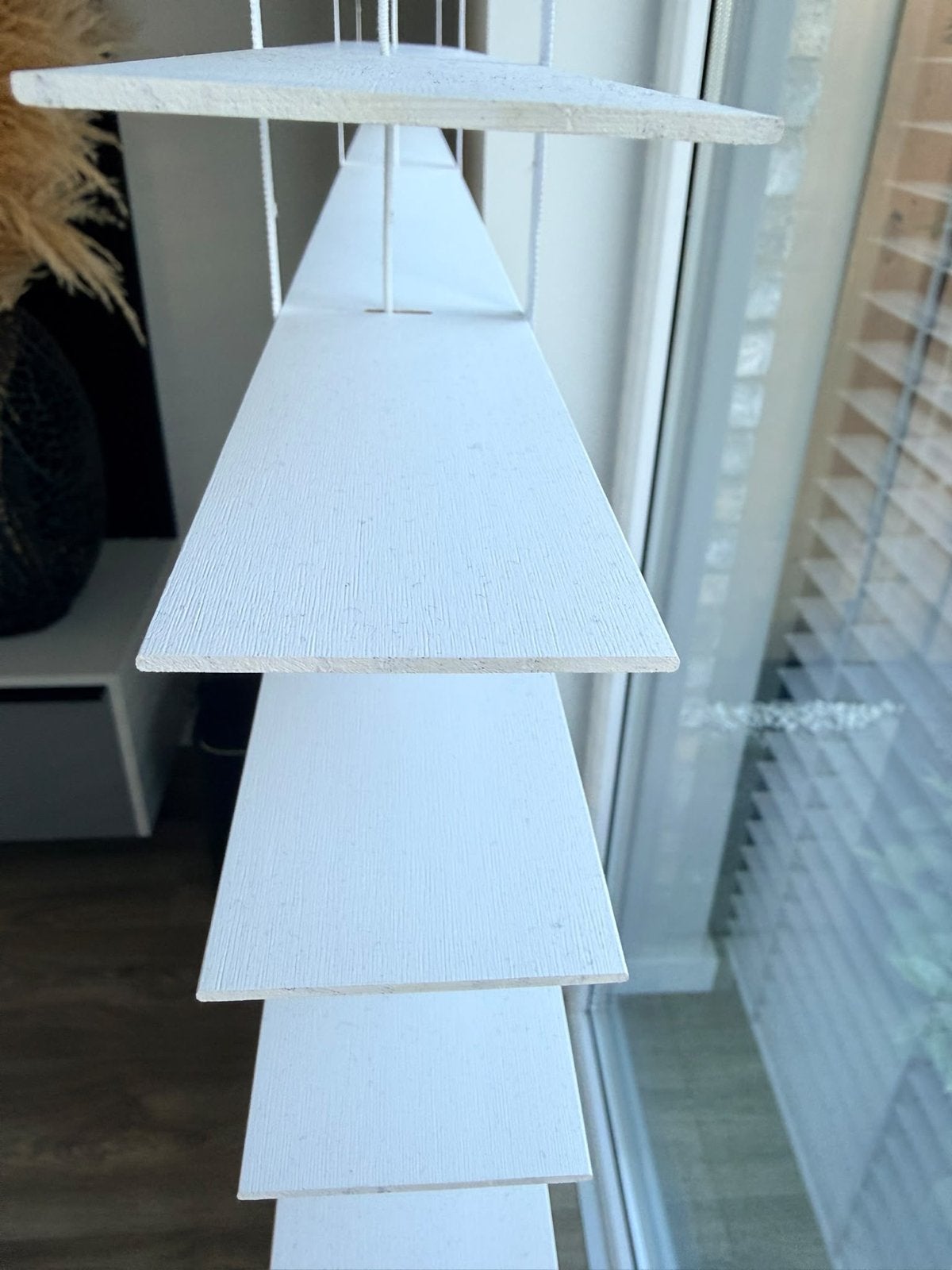 Bamboe Lamellen - 3 Delen - Wit, Huis en Inrichting, Ophalen, Wit, Lamellen, Zo goed als nieuw