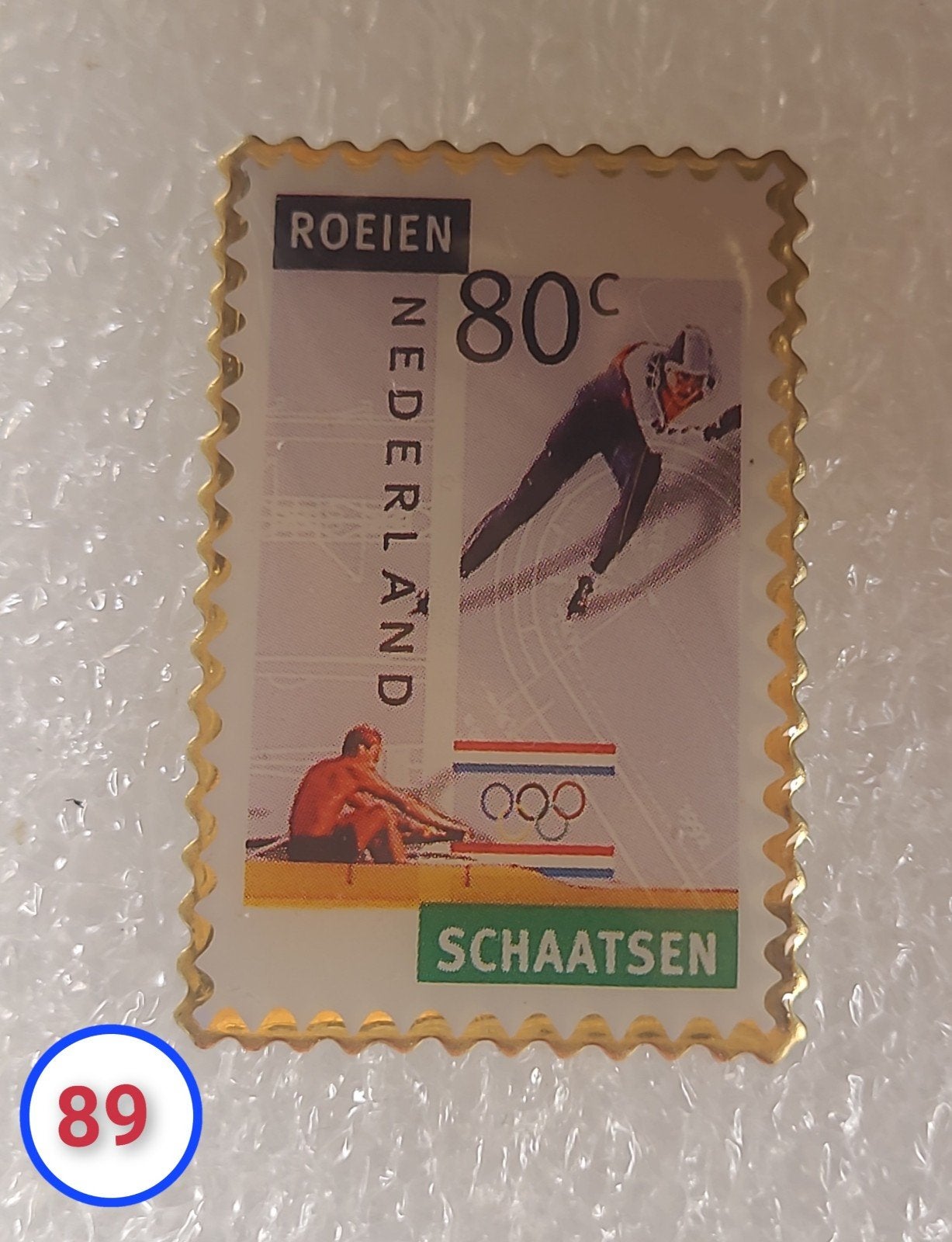 Nederlandse postzegel Roeien Schaatsen 80c, Postzegels en Munten, Verzenden