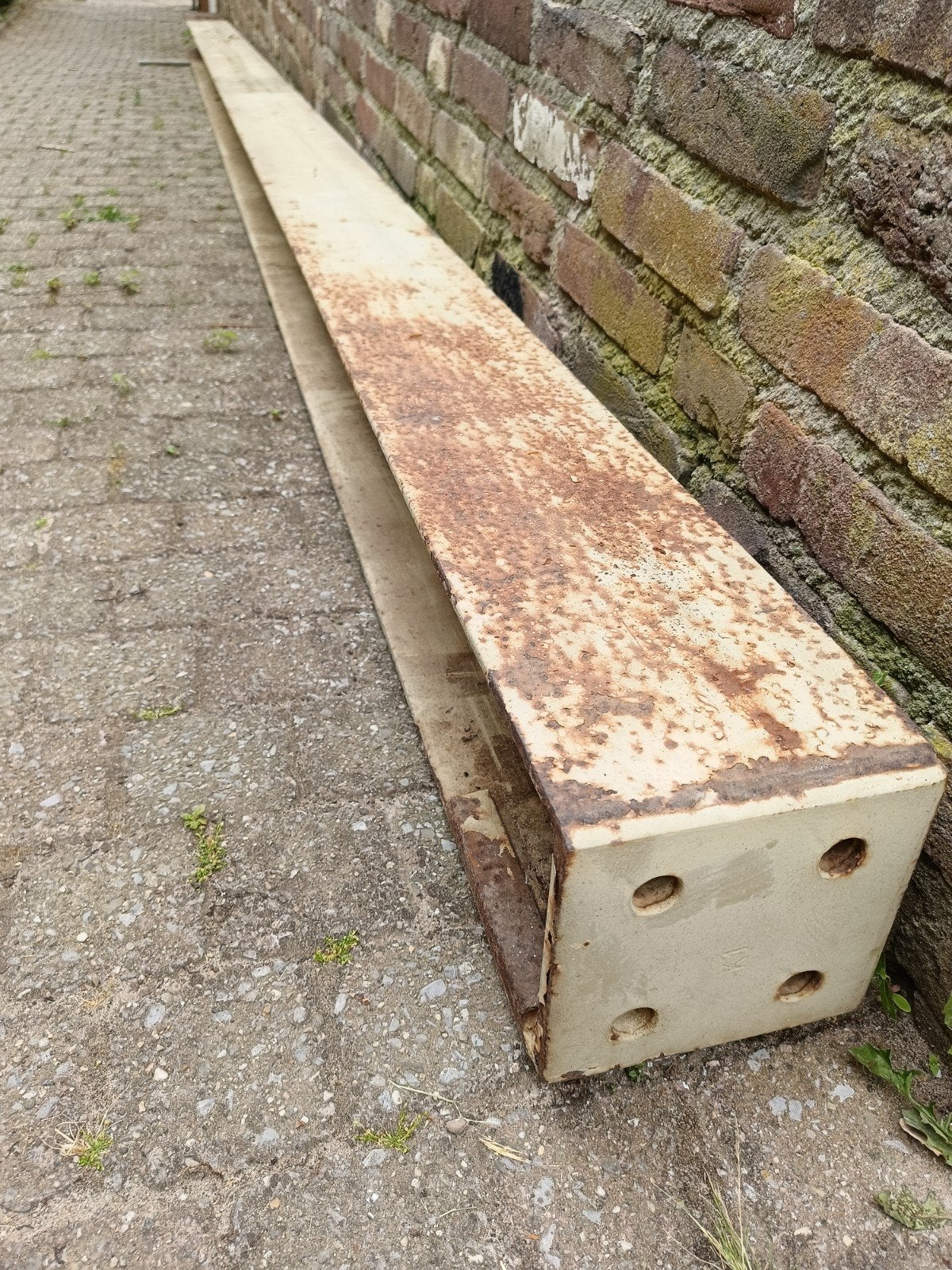 3x Stalen balk 5,44, 5,24 en 5,14m lang, 8mm dik, Ophalen, Gebruikt, IJzer