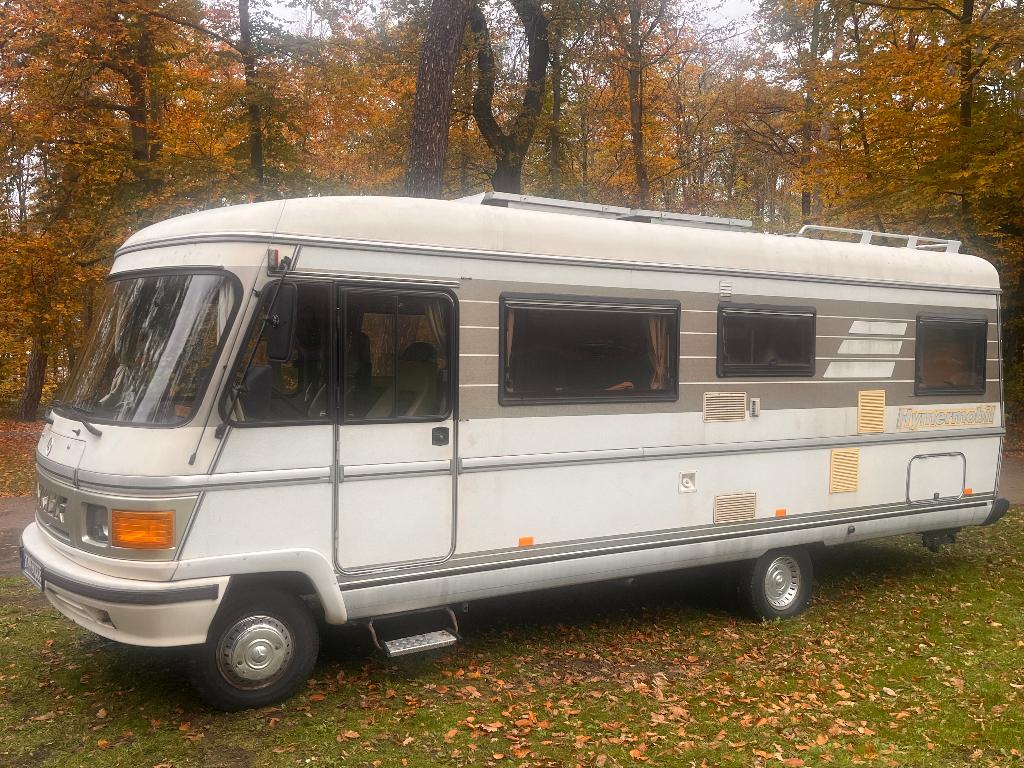 Hymer 700, benzine/LPG, Mercedes, camper, 6 personen, Caravans en Kamperen, Integraal, Reservewiel, Luifel, Handgeschakeld