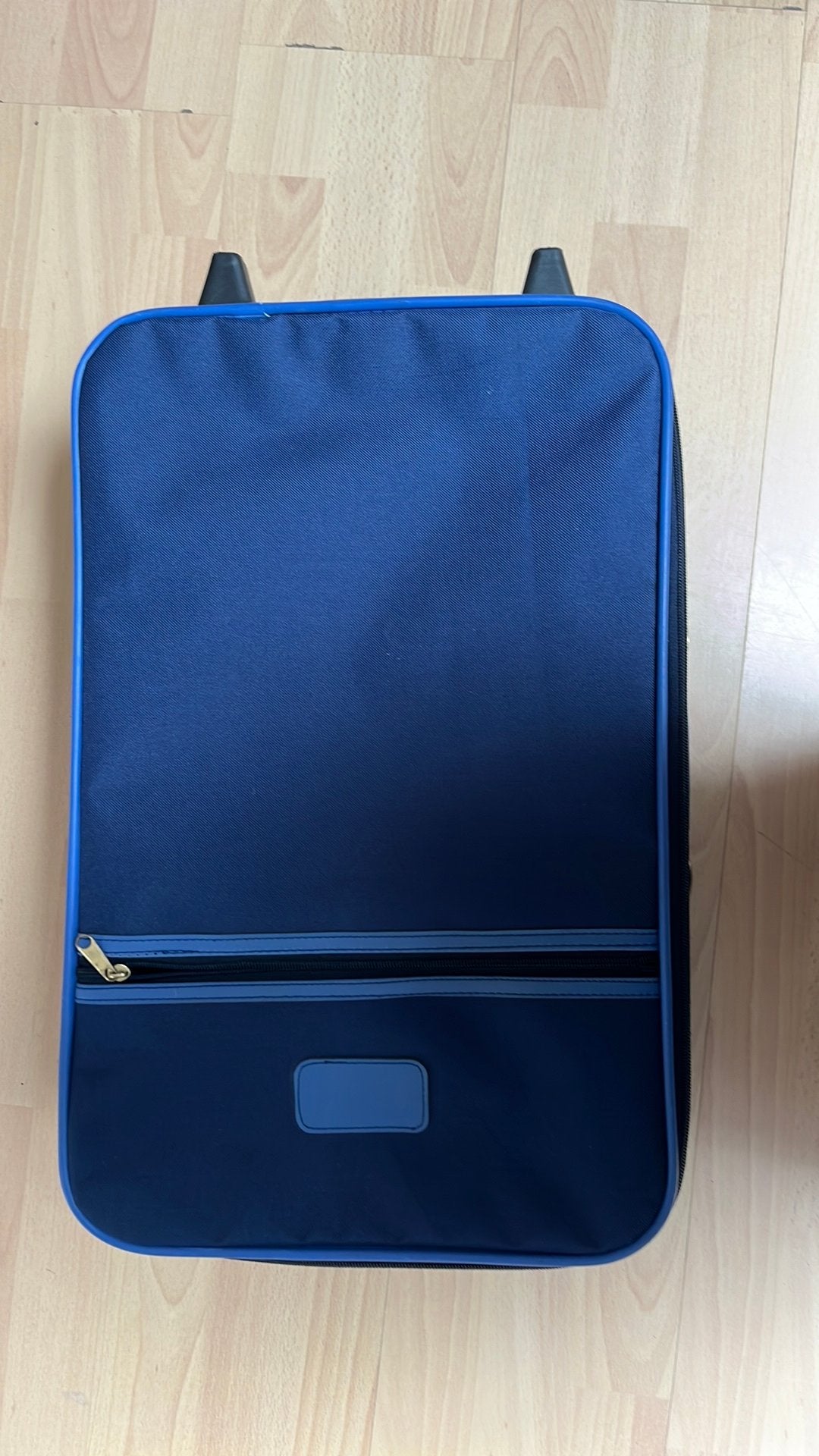 Blauwe reiskoffer, Ophalen, Wieltjes, 50 tot 60 cm, Hard kunststof