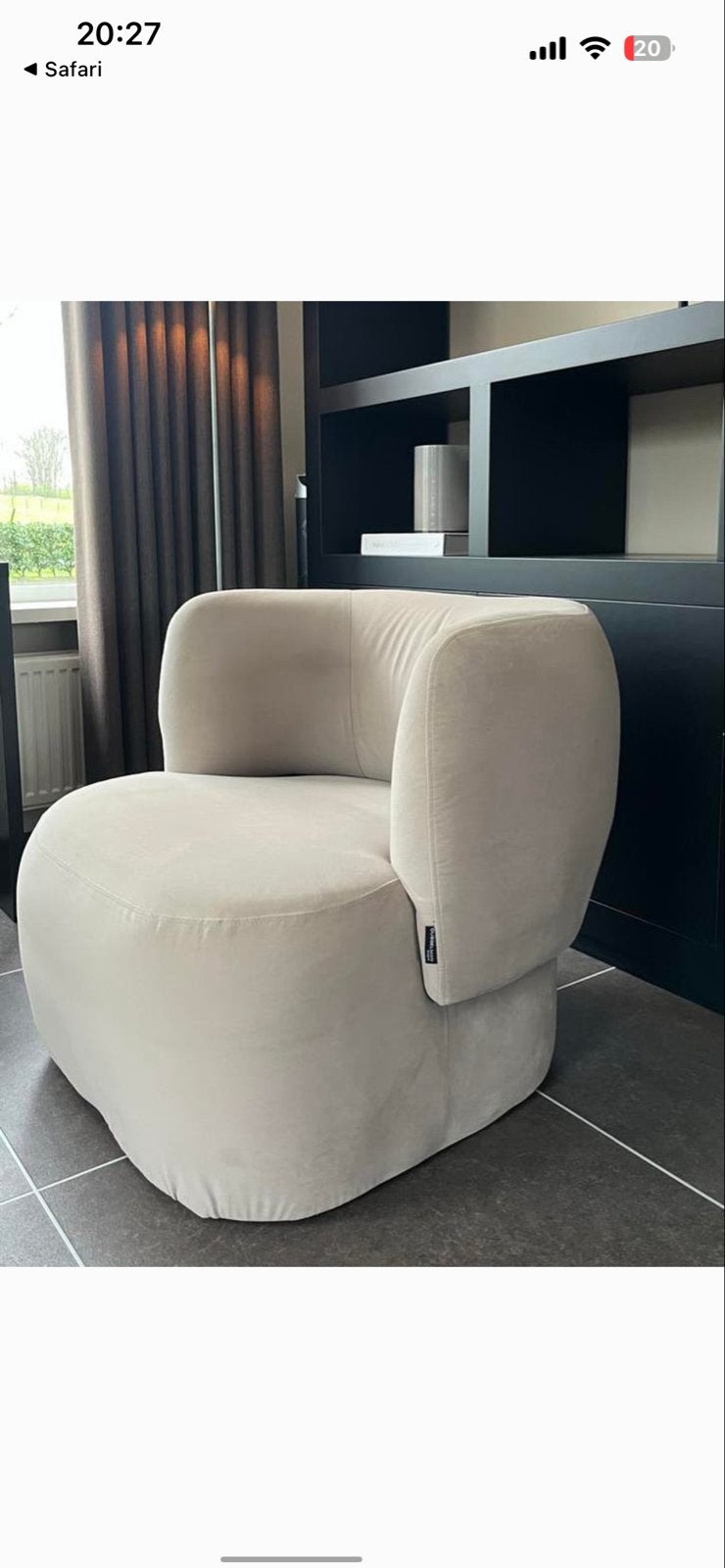 Prachtige Dubbelman Design fauteuil - Zo goed als nieuw, Ophalen, Modern, hotel chique, landelijk, Minder dan 75 cm, Zo goed als nieuw