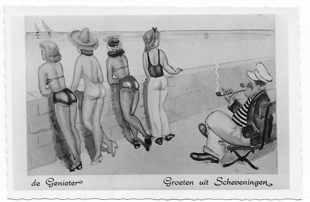 Scheveningen De Genieter ongelopen Ansichtkaart ( B7137), Ophalen of Verzenden, 1940 tot 1960, Gelopen, Zuid-Holland
