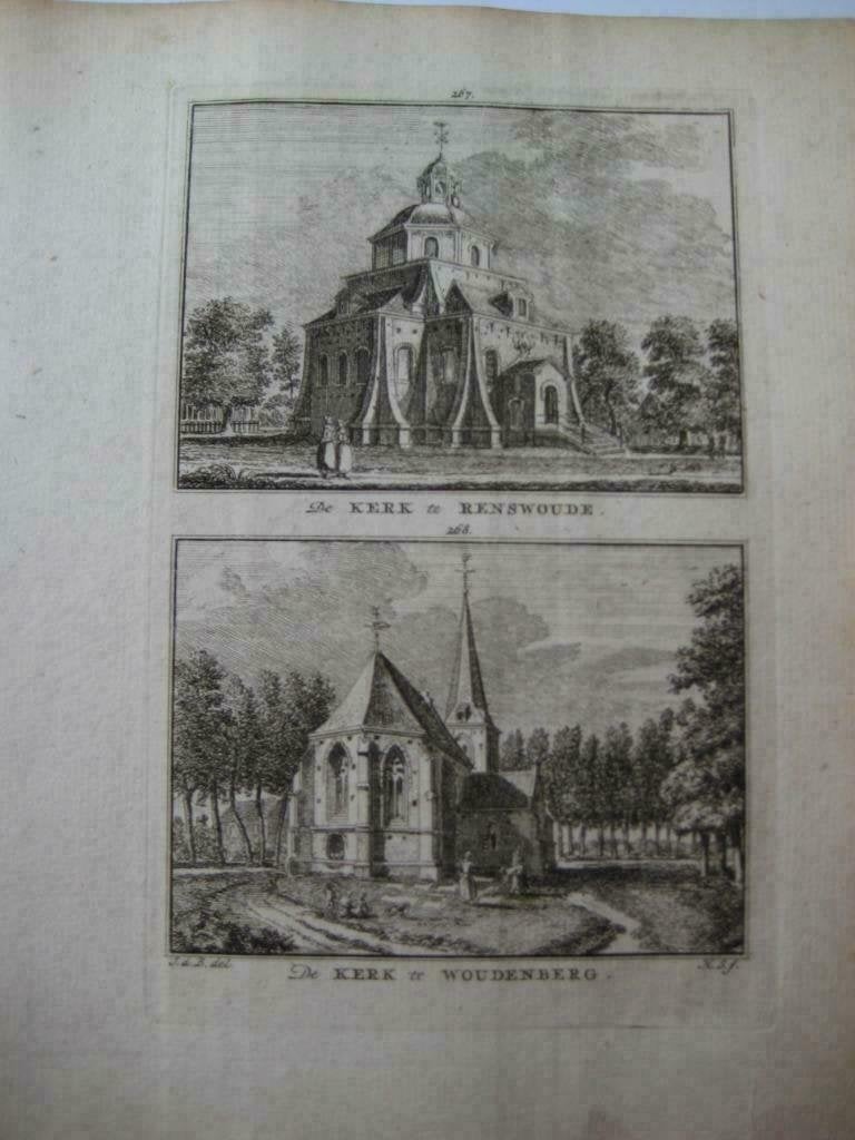 267-268 / Renswoude en Woudenberg  Kopergravure 1774, Ophalen of Verzenden