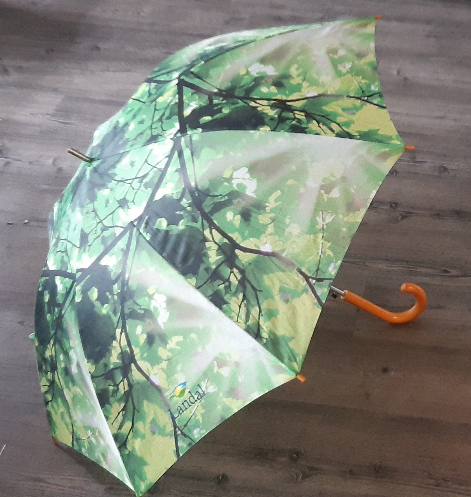 Landal Paraplu - Diameter 100cm, Lengte 82,5cm, Ophalen of Verzenden, Zo goed als nieuw, Groen