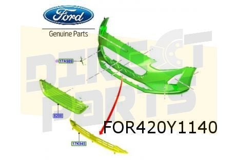 Ford Focus V (7/18-1/22) Voorbumpergrille midden (met chrome, Auto-onderdelen, -, Verzenden, -, Nieuw
