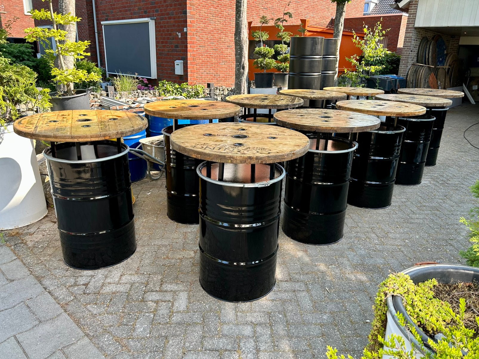 Horeca Bartafel Statafel van Olievat Oliedrum, Huis en Inrichting, Ophalen of Verzenden, Nieuw