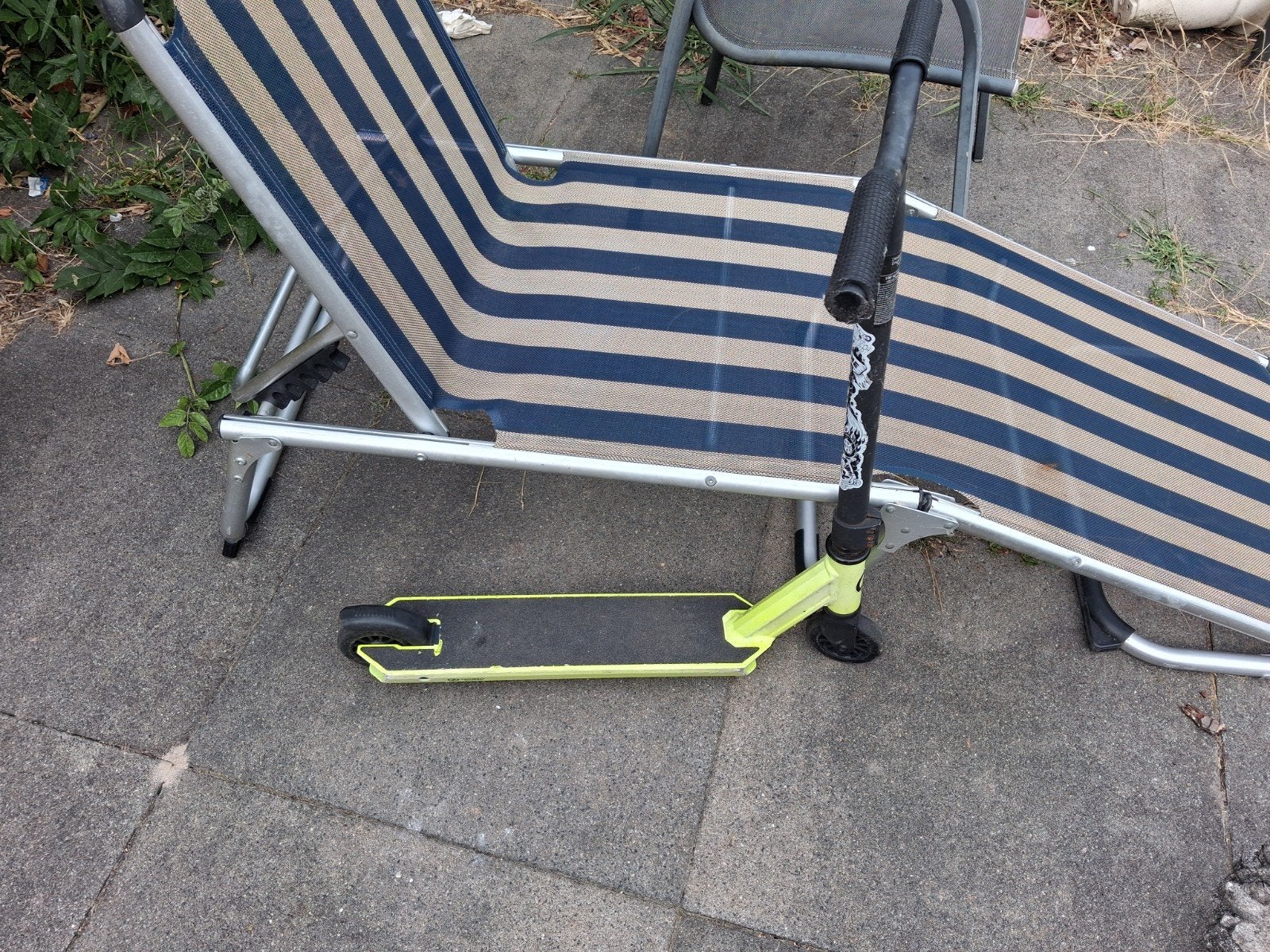 Leuke gele Oxelo stuntstep, Fietsen en Brommers, Steps, Ophalen, Gebruikt, Gewone step, Oxelo