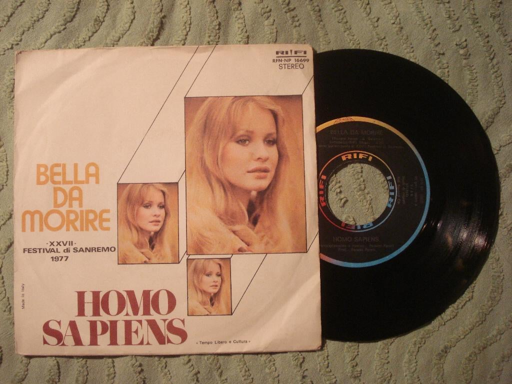 Homo Sapiens 7" Vinyl Single: ‘Bella da morire’ (Italië), Ophalen of Verzenden, Gebruikt, Pop
