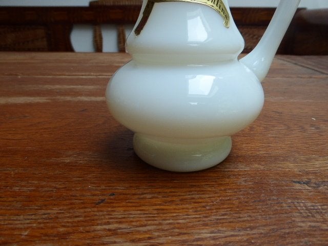 Vintage opaline kannetje in wit, Italie, 17 cm., Ophalen of Verzenden