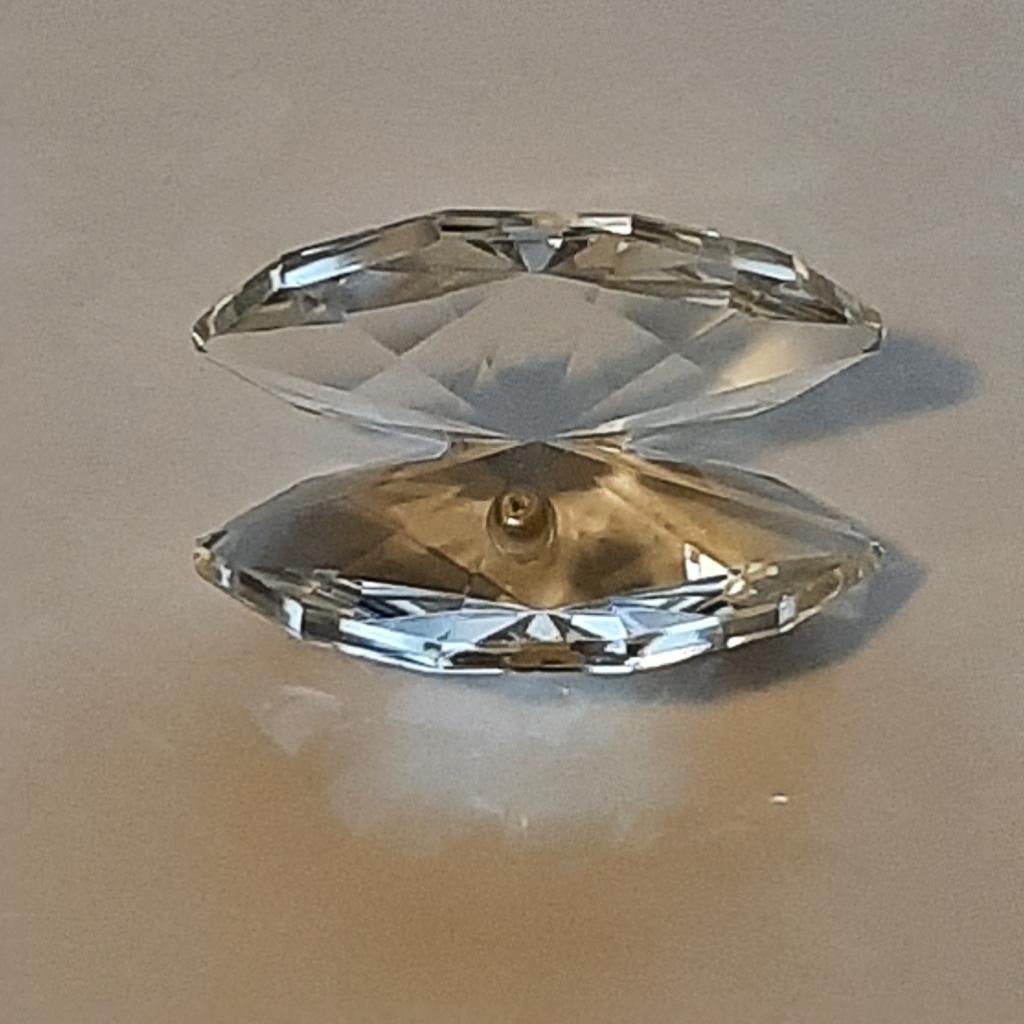 🌈zgan: Bohemia crystal - Kristallen oesterschelp🏷️€12,50-, Antiek en Kunst, Antiek | Glas en Kristal, Ophalen of Verzenden