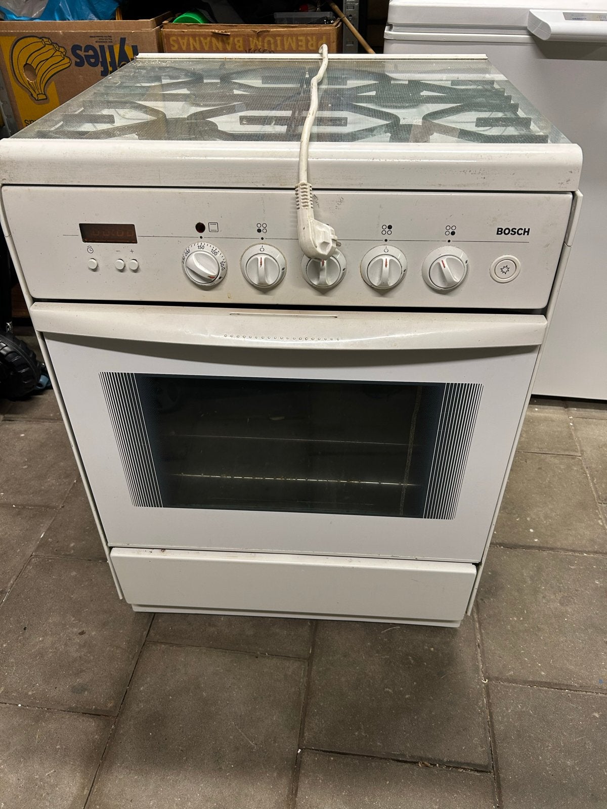Oven met gasfornuis Bosch, Ophalen, Gebruikt, 4 kookzones, Gas